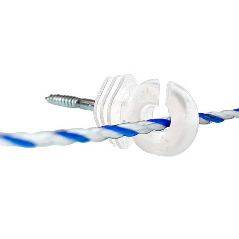 Speedrite Wood Post Jumbo Ring Insulator - White 25 Pcs