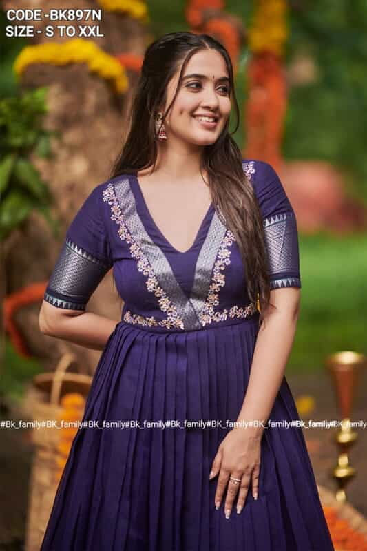 B3337: Beautiful Pure Handloom Cotton Frock B3337: Beautiful Pure Handloom Cotton Frock