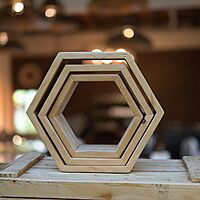 Hexagon Wall Shelf Set (Set of 3)