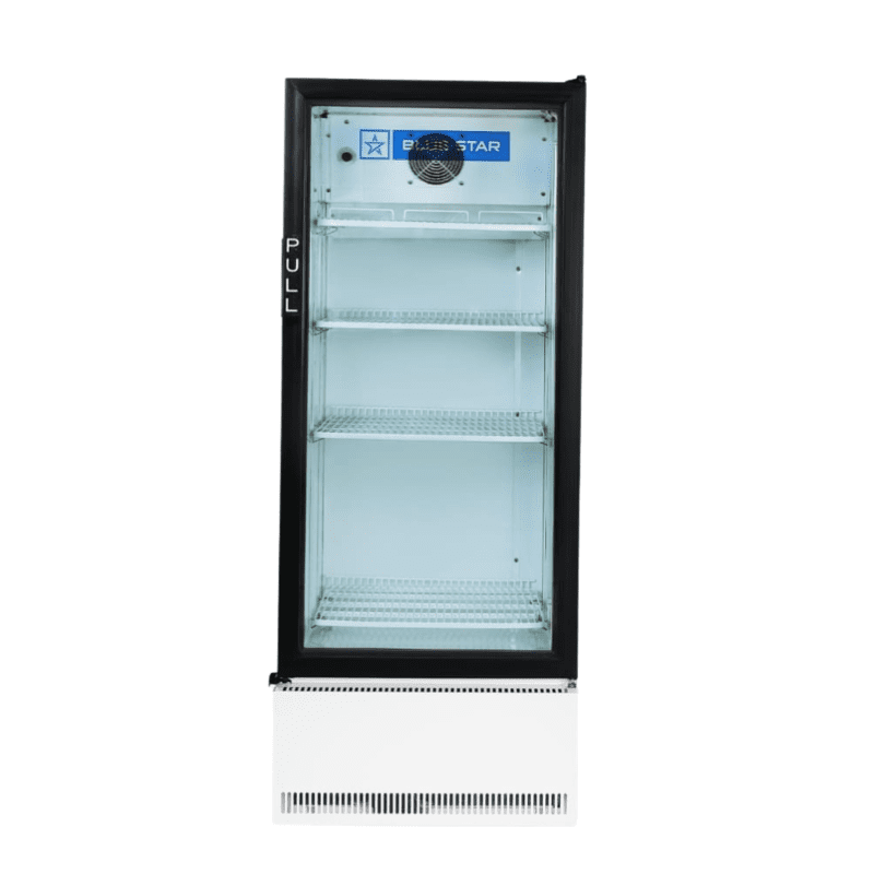 Large white super cooler by Blue Star, model SC375F.