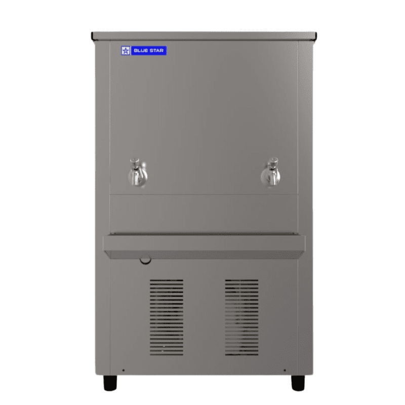 "Blue Star SDLX60120C industrial water cooler with 120-liter storage." "Blue Star SDLX60120C industrial water cooler with 120-liter storage."