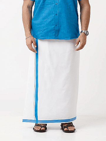 White Vesti- Blue Border
