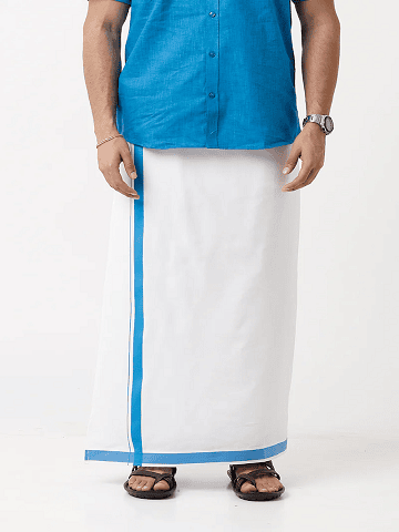 White Vesti- Blue Border