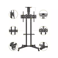 Roller TV Stand Display Up to 65" MODEL YD1500 | BRACKETS