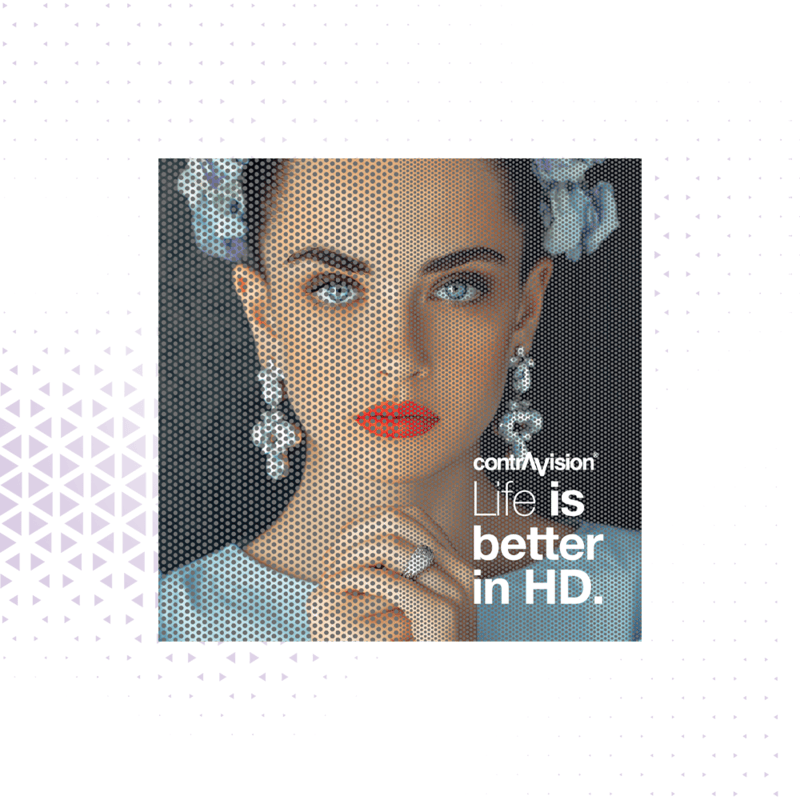 Impressão e aplicação de contravision por m²