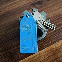 Aviationtag Boeing 737 - D-ABKA - Light Blue