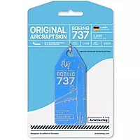 Aviationtag Boeing 737 - D-ABKA - Light Blue