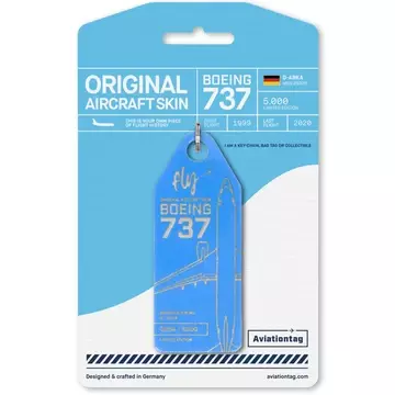 Aviationtag Boeing 737 - D-ABKA - Light Blue