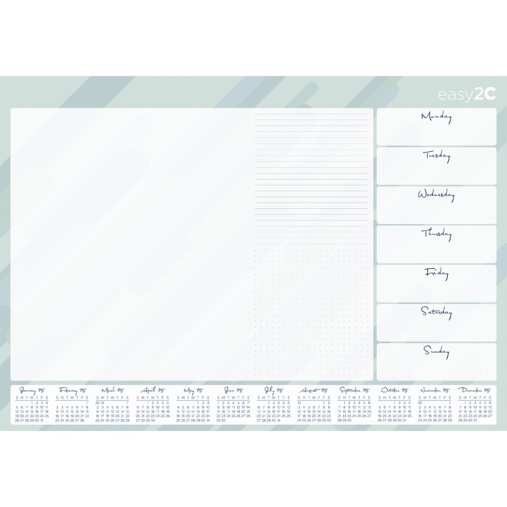 Easy-2C Desk Pad 600 x 420mm Week To View