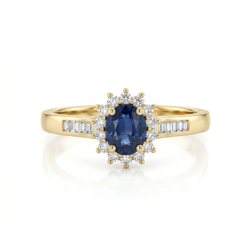 Anillo Lady Di de Zafiro CH