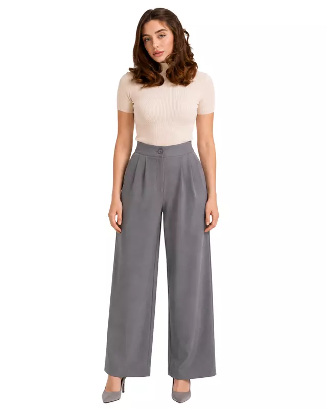 Elegant high-waisted wide-leg Pants