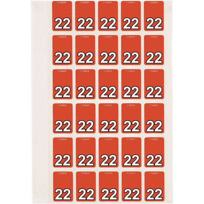 Avery Top Tab 22 Year Code Label 20x30mm Orange Pack Of 150
