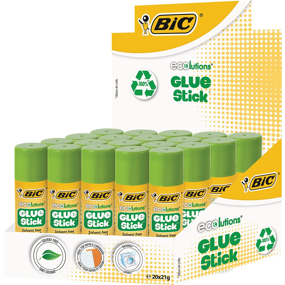 Bic Eco Glue Stick 21g Box  of 20