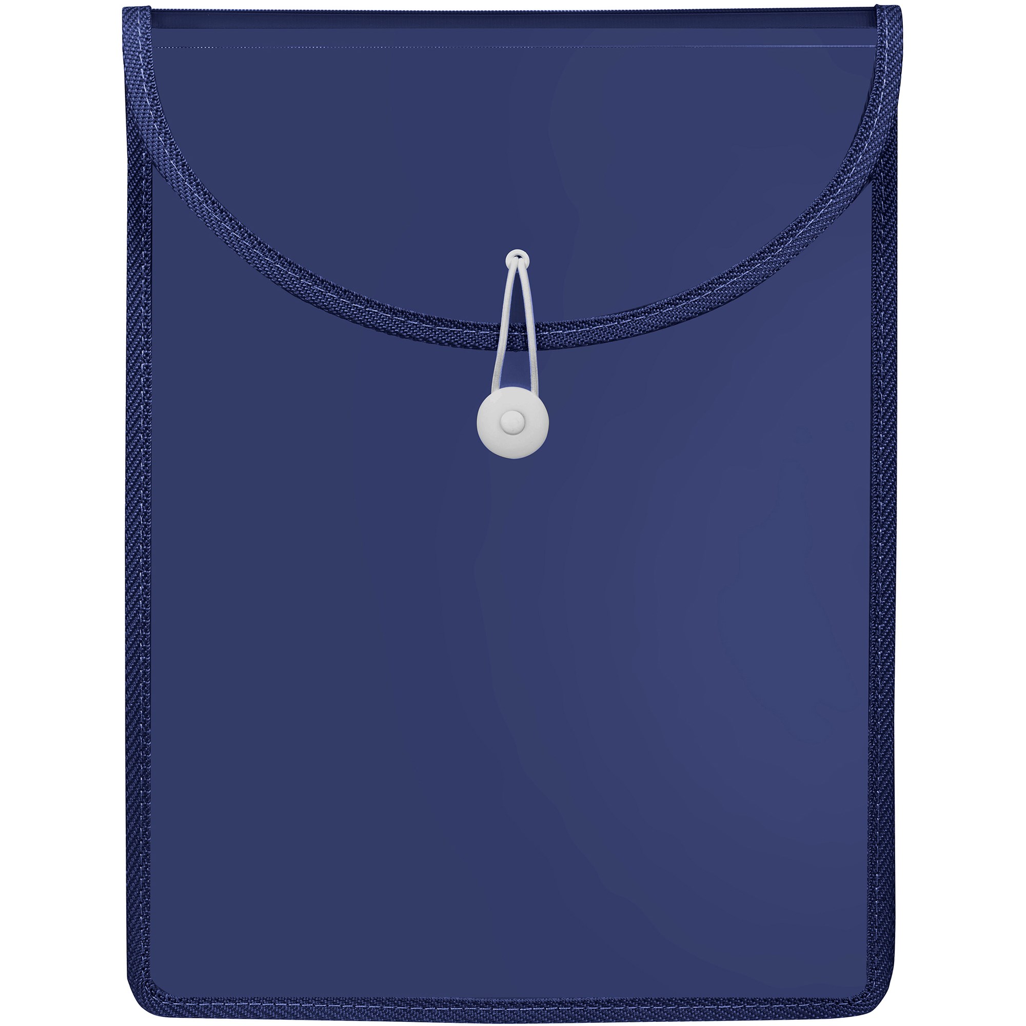 Marbig Document Wallet A4 Top Load 65mm Gusset Navy