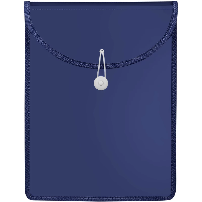 Marbig Document Wallet A4 Top Load 65mm Gusset Navy