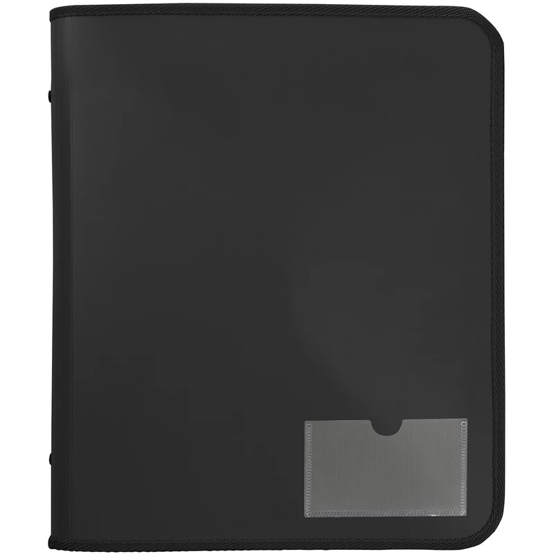 Marbig Zipper Binder With Tech Case A4 2D Ring 25mm Black