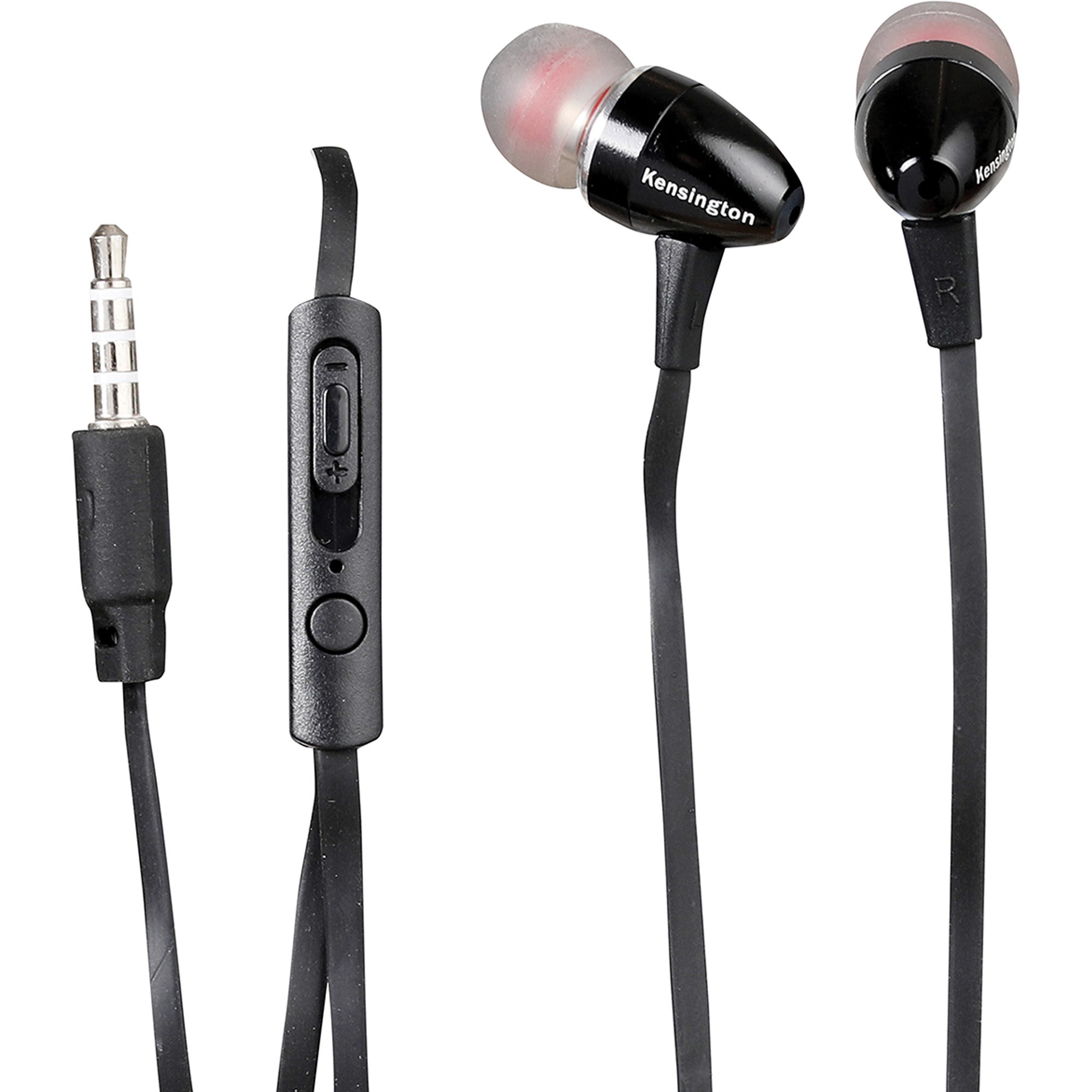 Kensington Stereo Earphones With Microphone And Volume Black