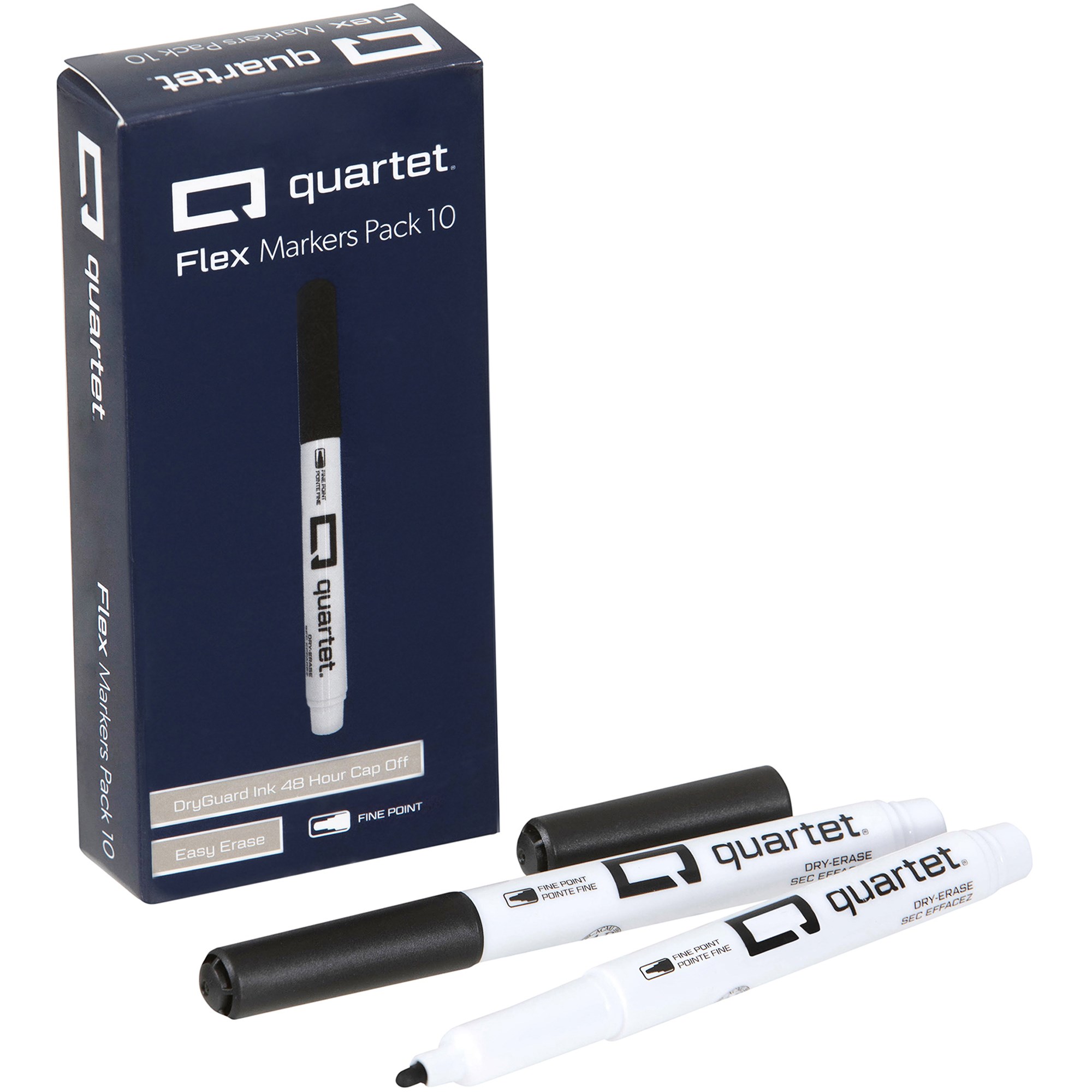 Quartet Flex Whiteboard Markers Bullet 4.5mm Black Box  Of 10