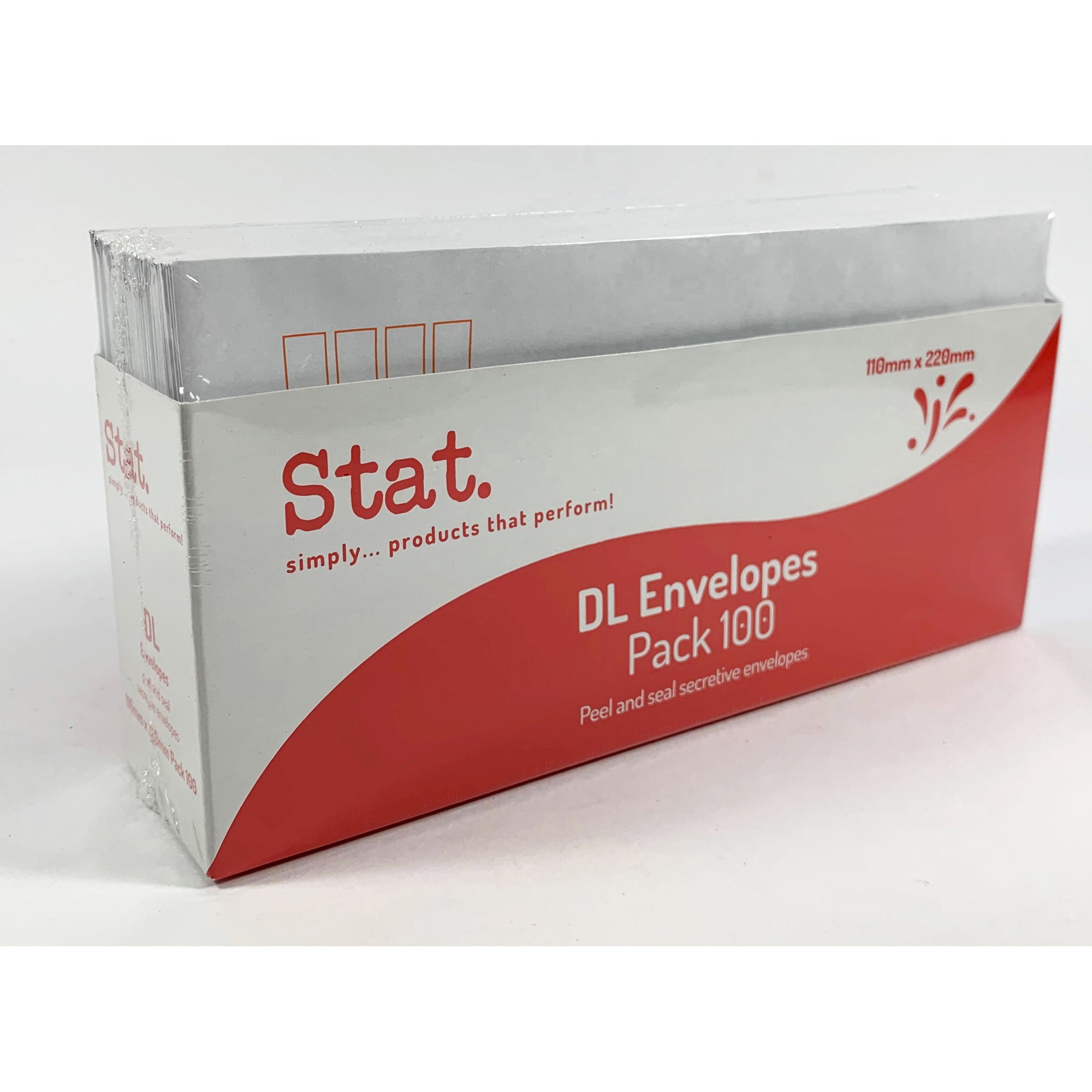 Stat Peel And Seal Envelope DL Secretive White Pack  of 100