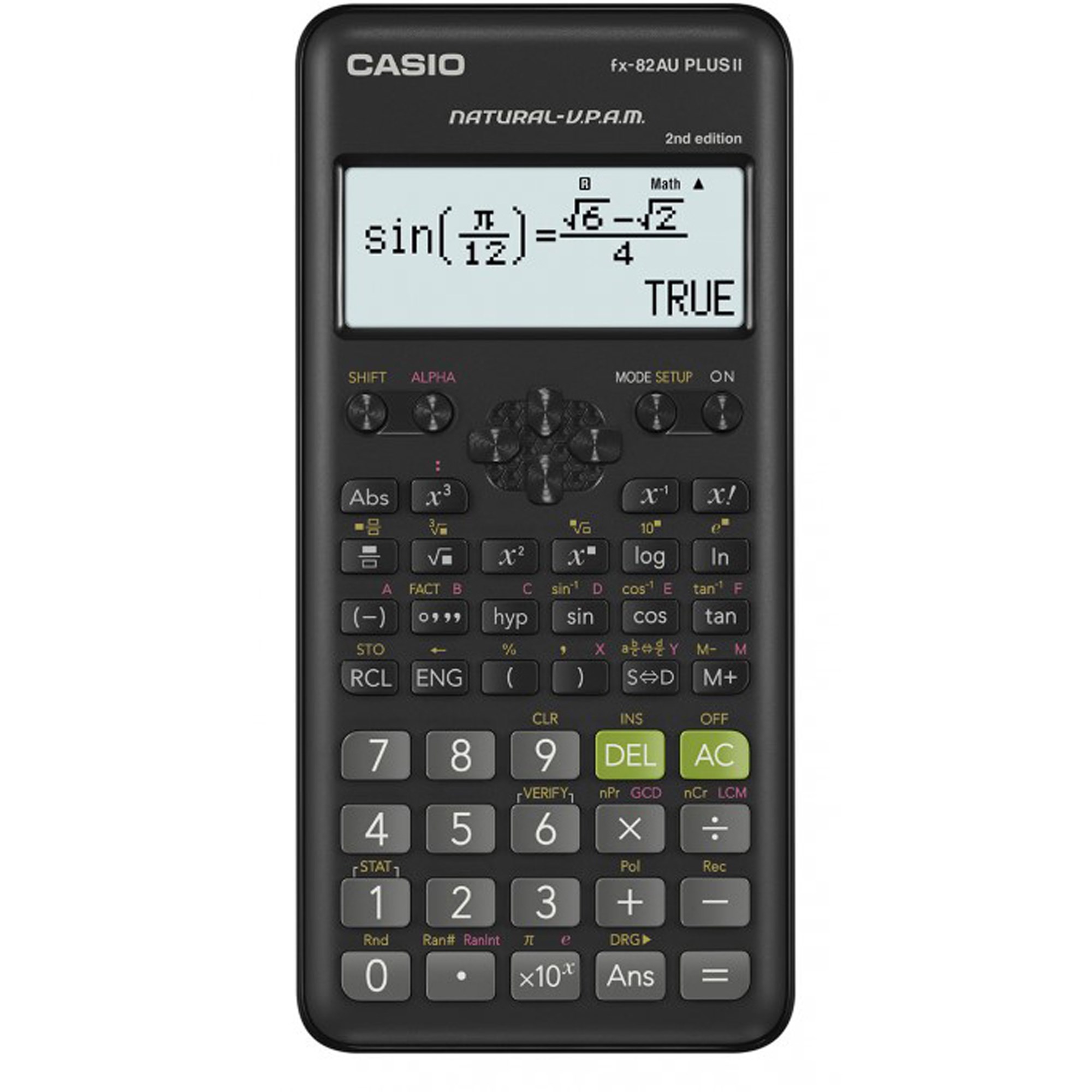 Casio FX82AU Plus II 2nd Edition Scientific Calculator Black