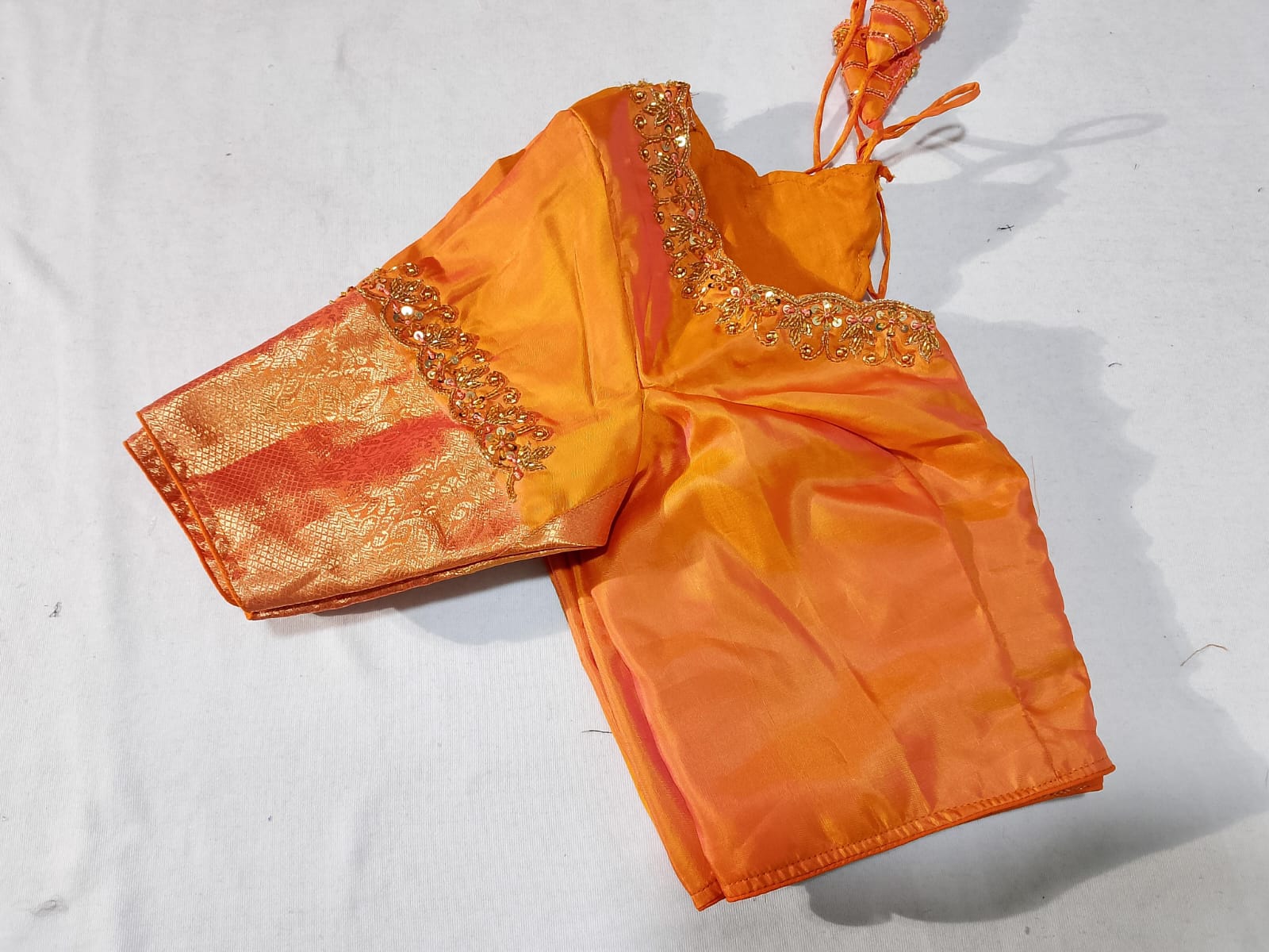 N31: Ready To Ship Beautiful Pure Kanchipattu Saree With Stitched Maggam Work Blouse
