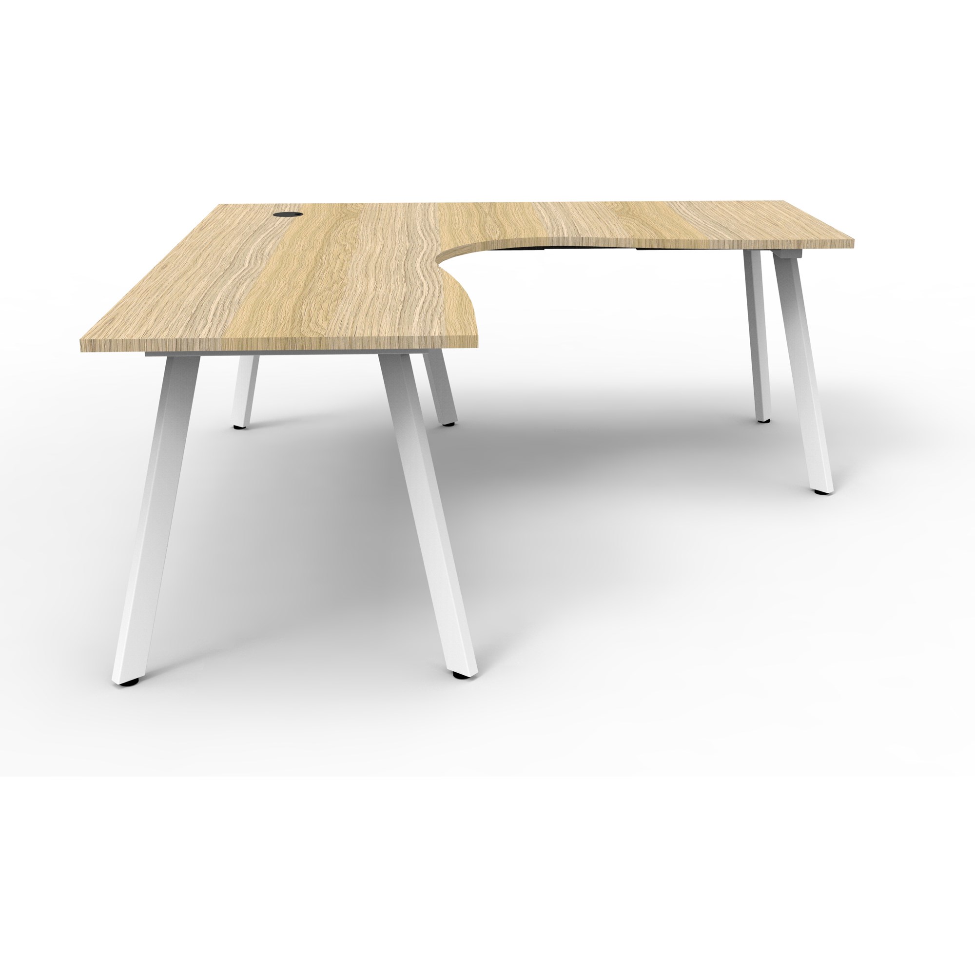 Rapidline Eternity Corner Workstation 1800/1800W x 750D  x 730mmH Oak/White