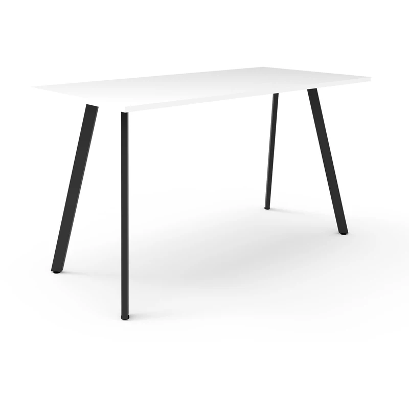 Rapidline Eternity High Bar Table 1500W x 750D x 1050mmH White Top Black Frame