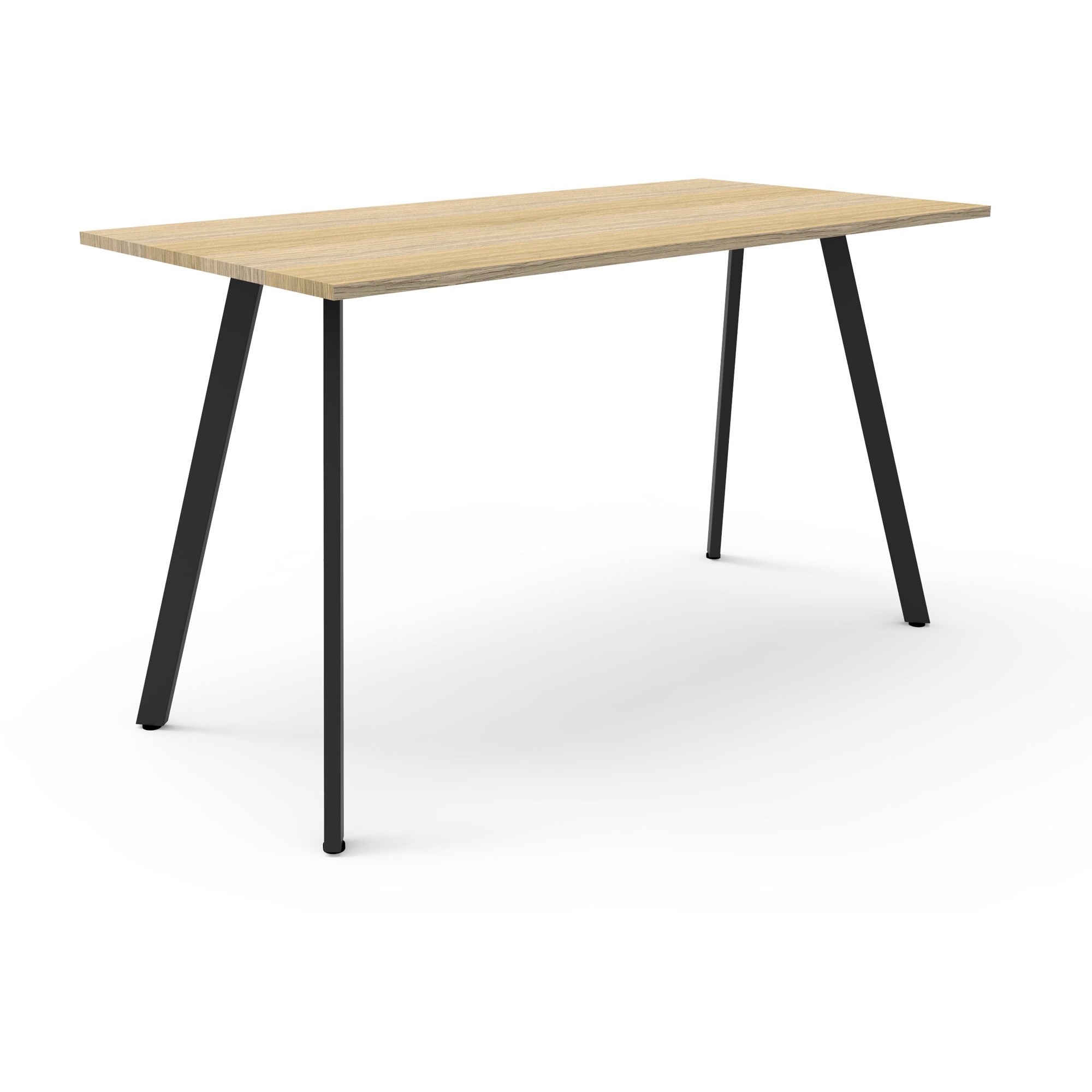 Rapidline Eternity High Bar Table 1500W x 750D x 1050mmH Oak Top Black Frame