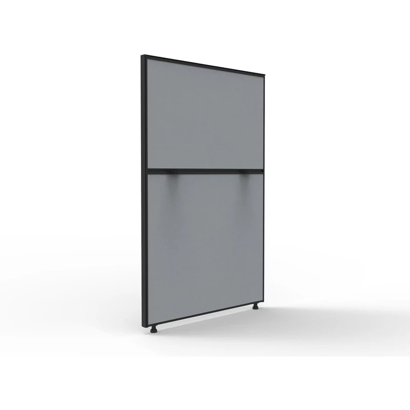 Rapidline SHUSH30+ Screen 750W x 30D x 1200mmH Black Frame Grey Pinnable Fabric