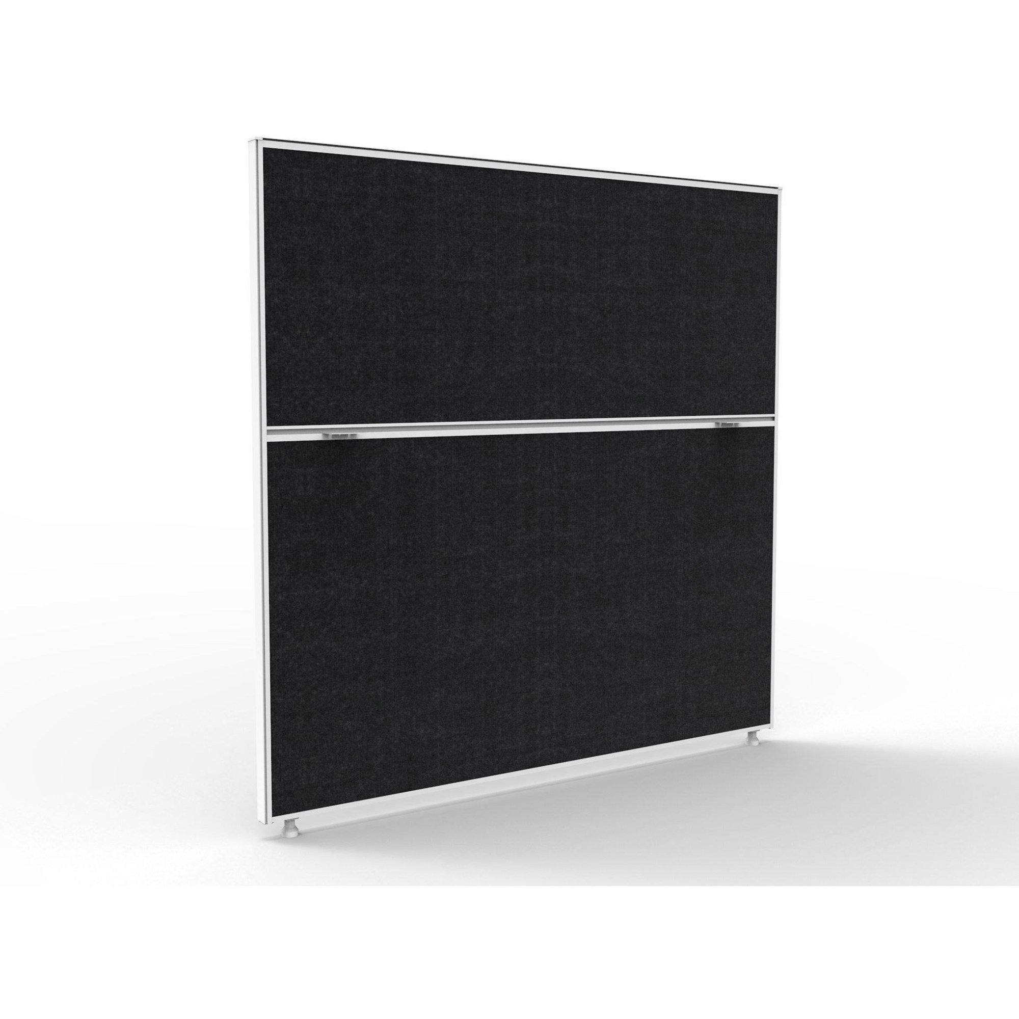 Rapidline SHUSH30+ Screen 1500W x 30D x 1200mmH White Frame Black Pinnable Fabric