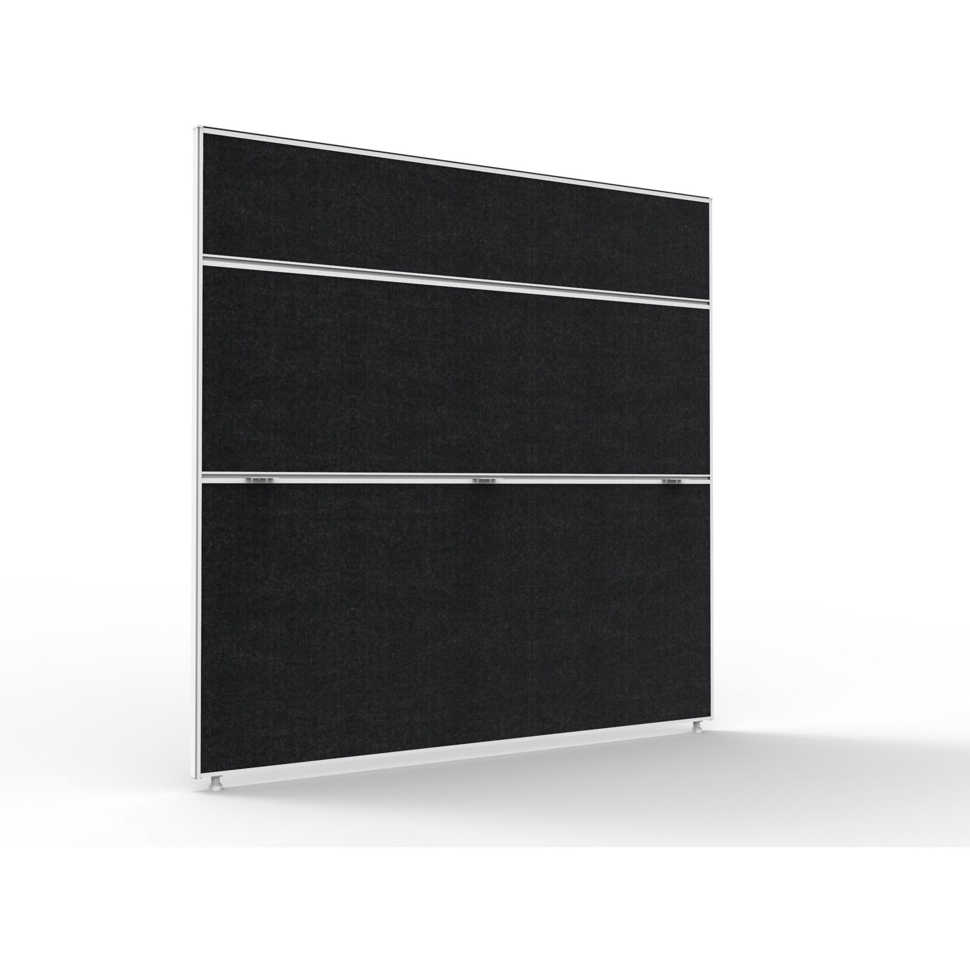 Rapidline SHUSH30+ Screen 1500W x 30D x 1500mmH White Frame Black Pinnable Fabric