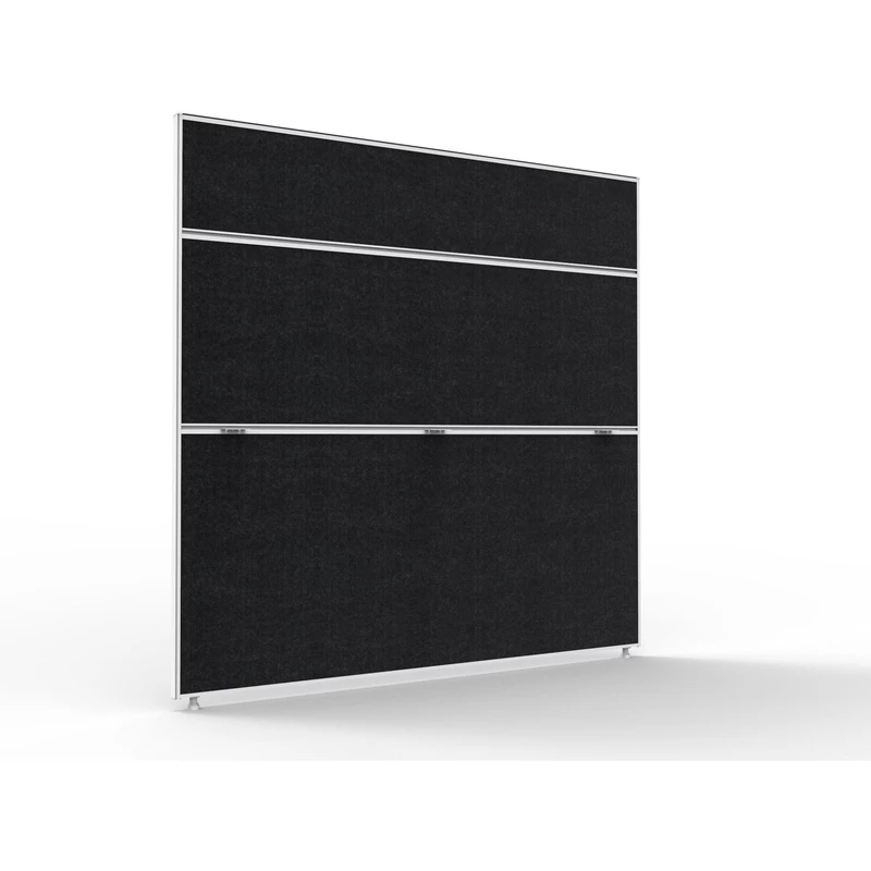 Rapidline SHUSH30+ Screen 1500W x 30D x 1500mmH White Frame Black Pinnable Fabric