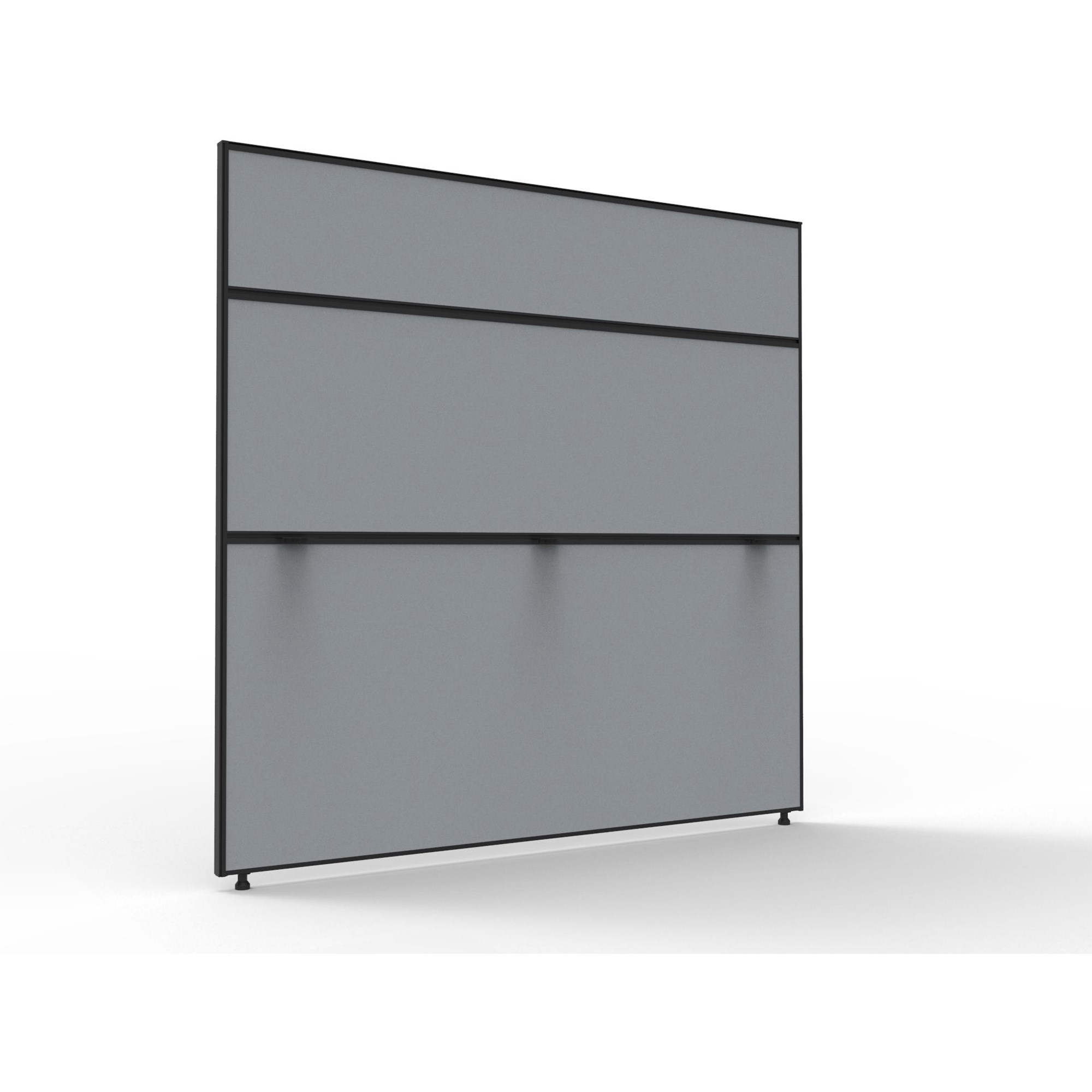 Rapidline SHUSH30+ Screen 1500W x 30D x 1500mmH Black Frame Grey Pinnable Fabric
