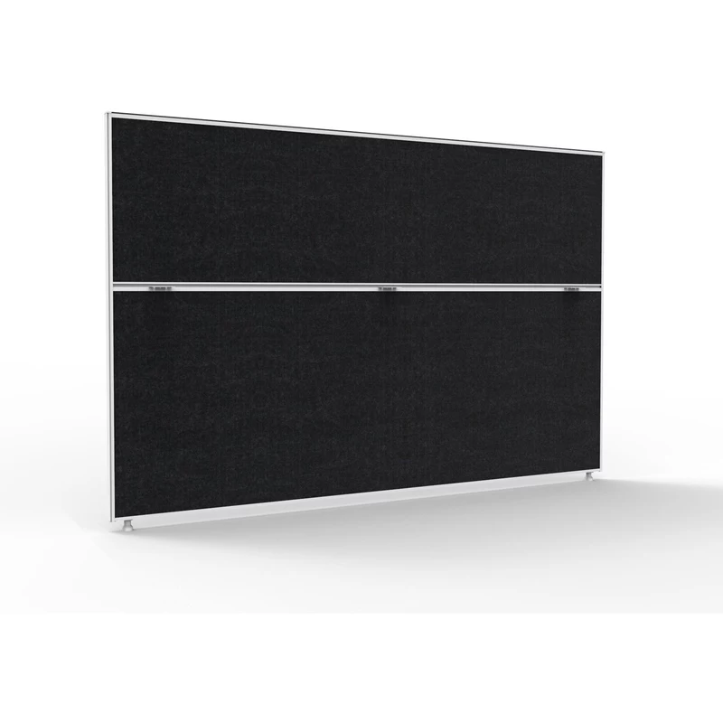 Rapidline SHUSH30+ Screen 1800W x 30D x 1200mmH White Frame Black Pinnable Fabric