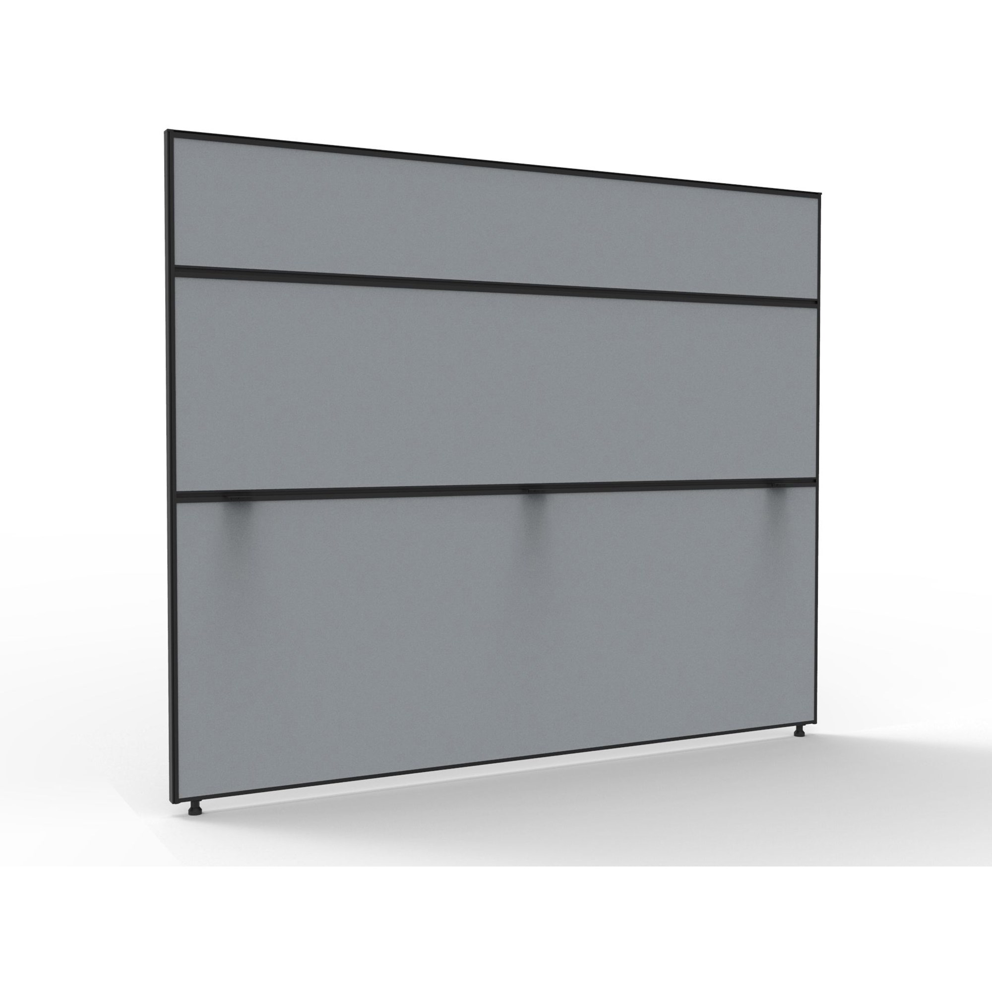Rapidline SHUSH30+ Screen 1800W x 30D x 1500mmH Black Frame Grey Pinnable Fabric