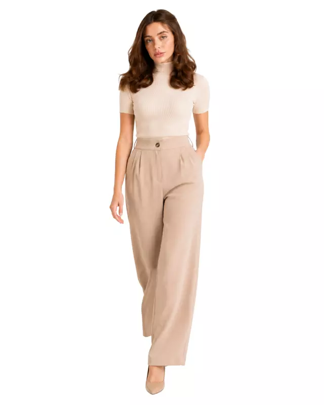 Elegant high-waisted wide-leg Pants
