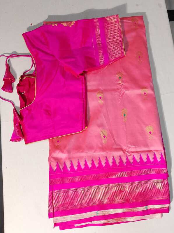 J150: Ready To Ship Beautiful Saree With Stitched Blouse J150: Ready To Ship Beautiful Saree With Stitched Blouse