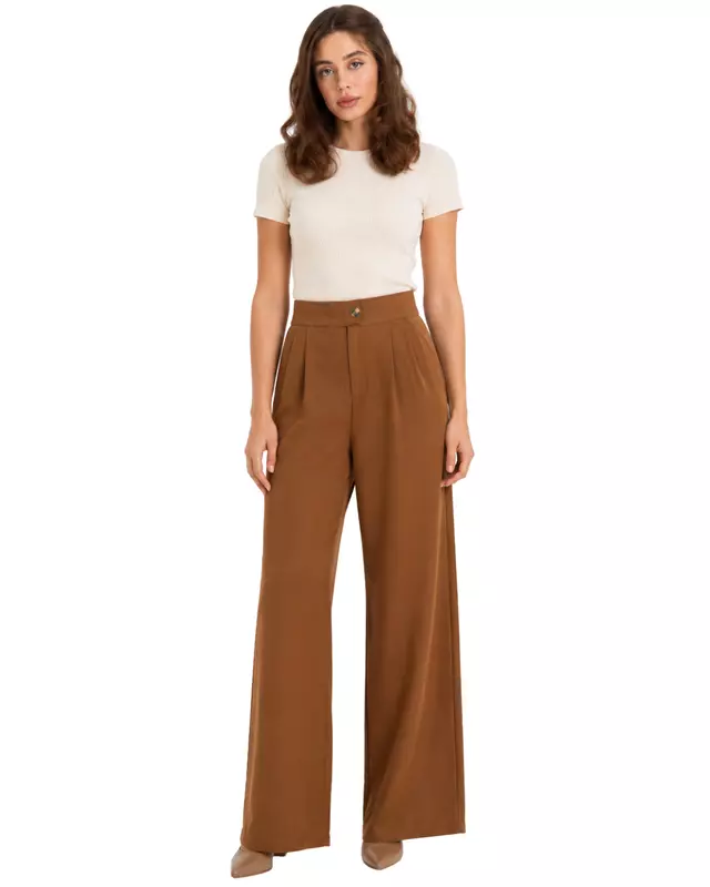 Elegant high-waisted wide-leg Pants