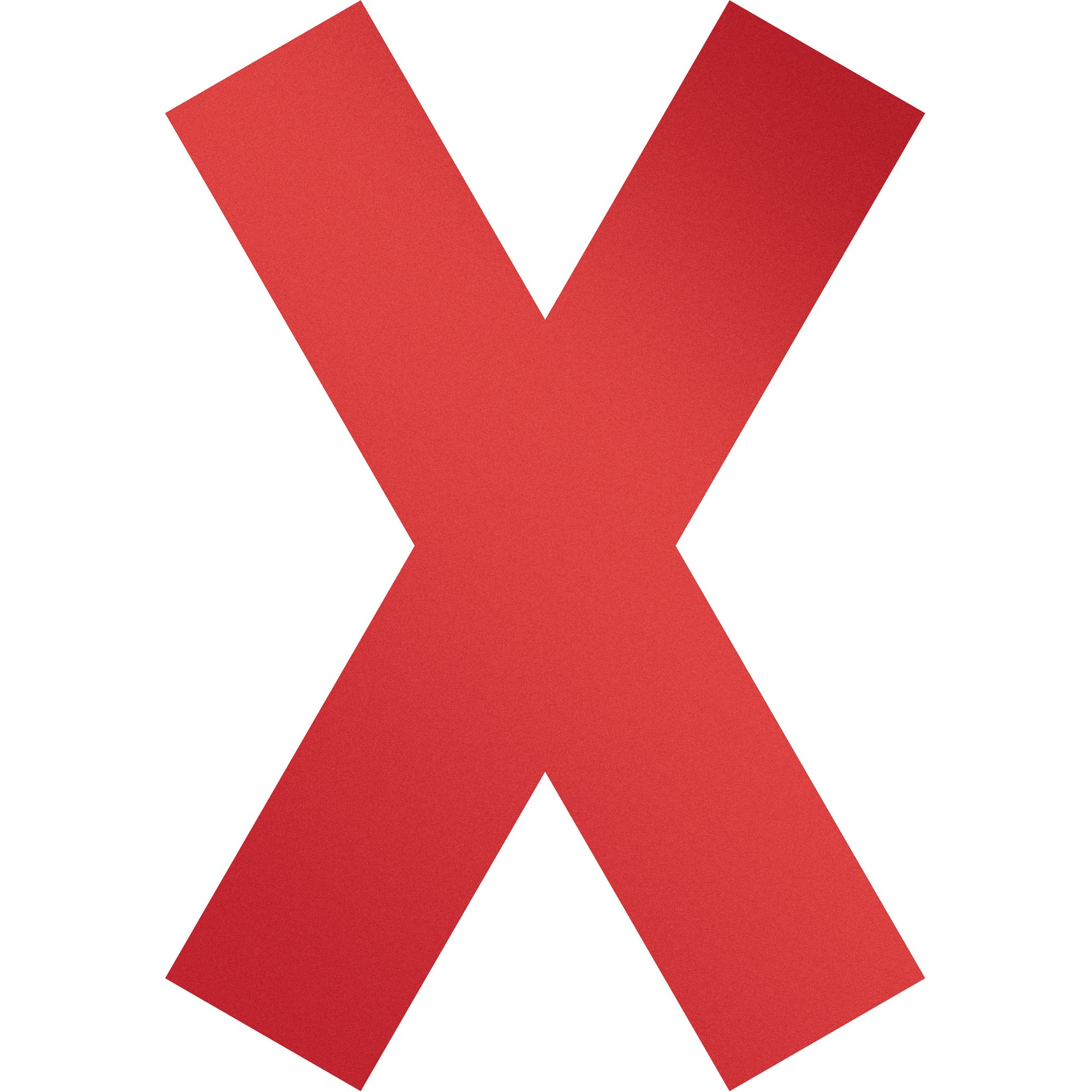 Durable Marking Shape Cross Stickers 135W x 193mmH Red Pack Of 5