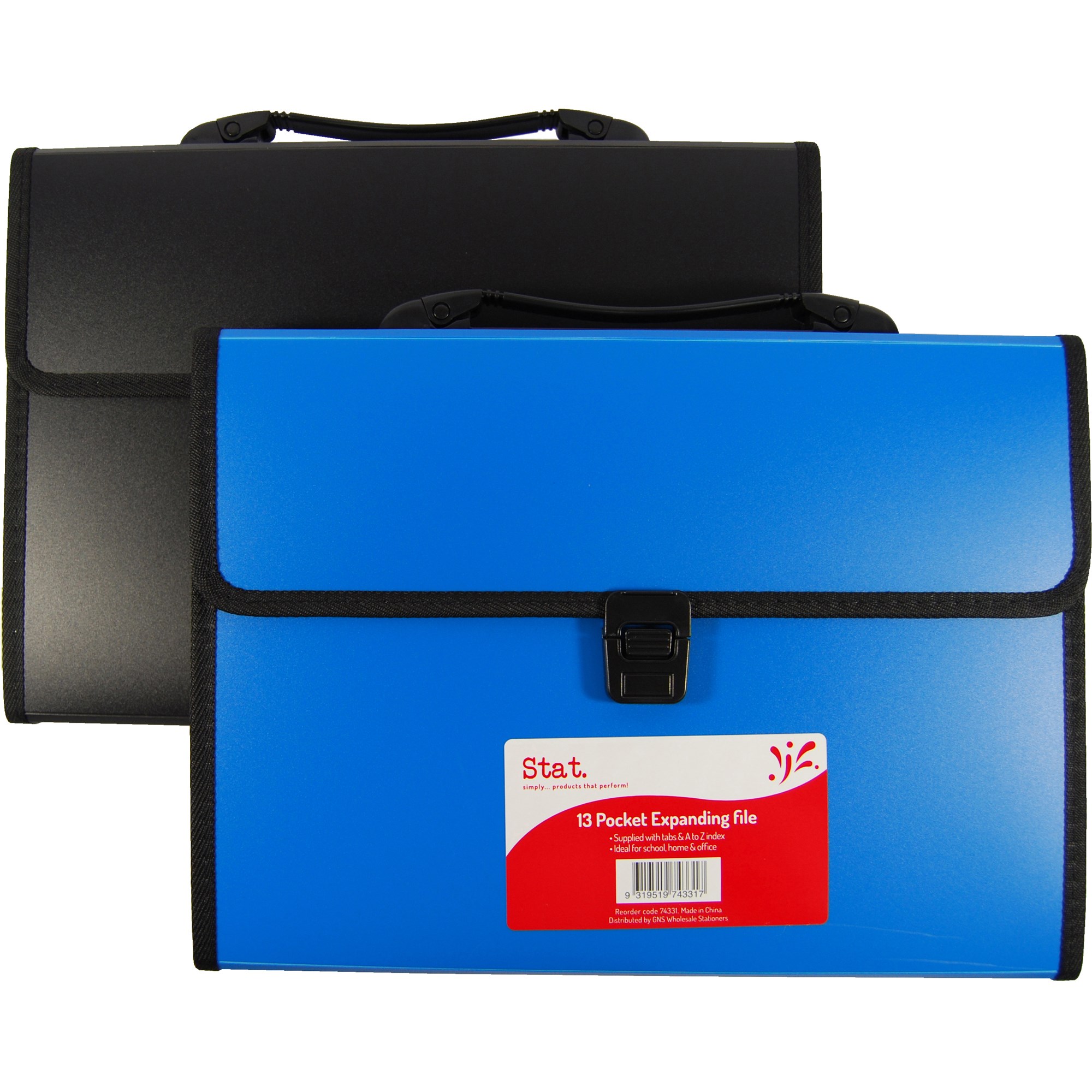 Stat A4 Expanding File 13 Pocket Assorted Colours