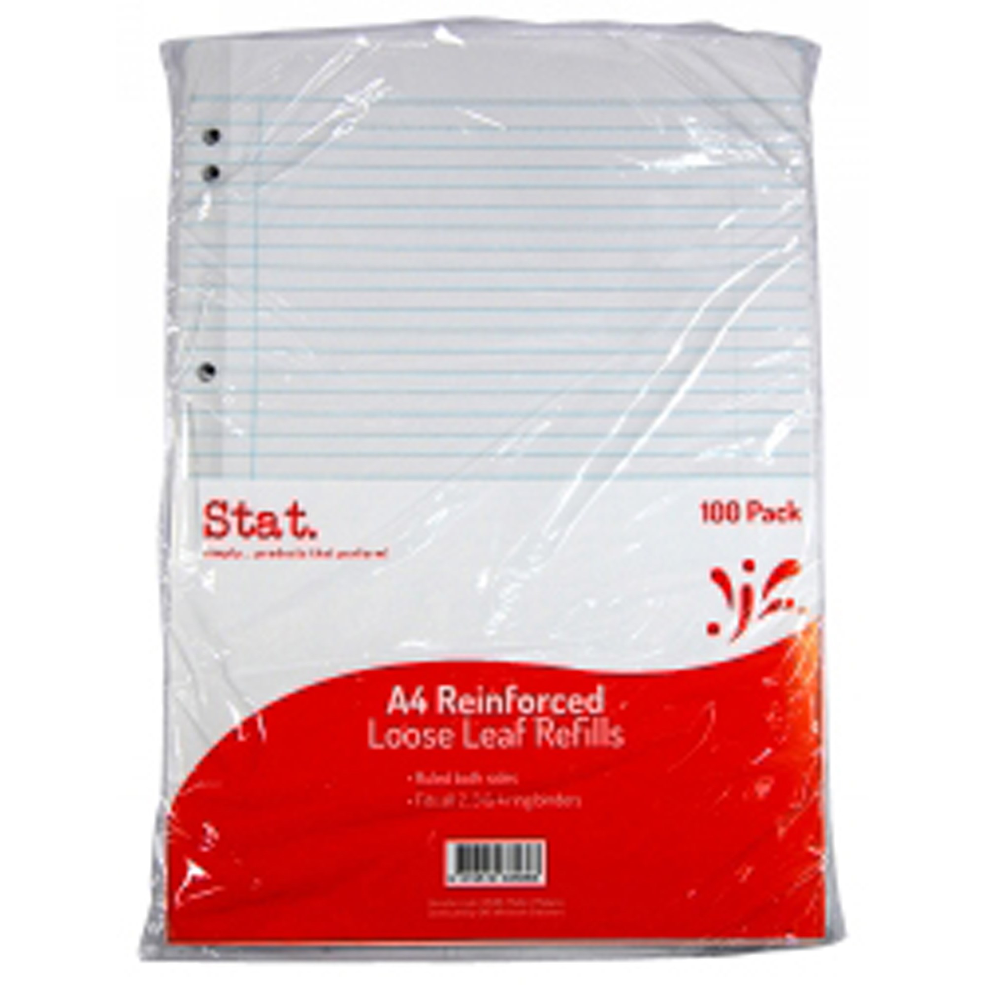 Stat Ruled Loose Leaf Refill A4 Pack  of 100