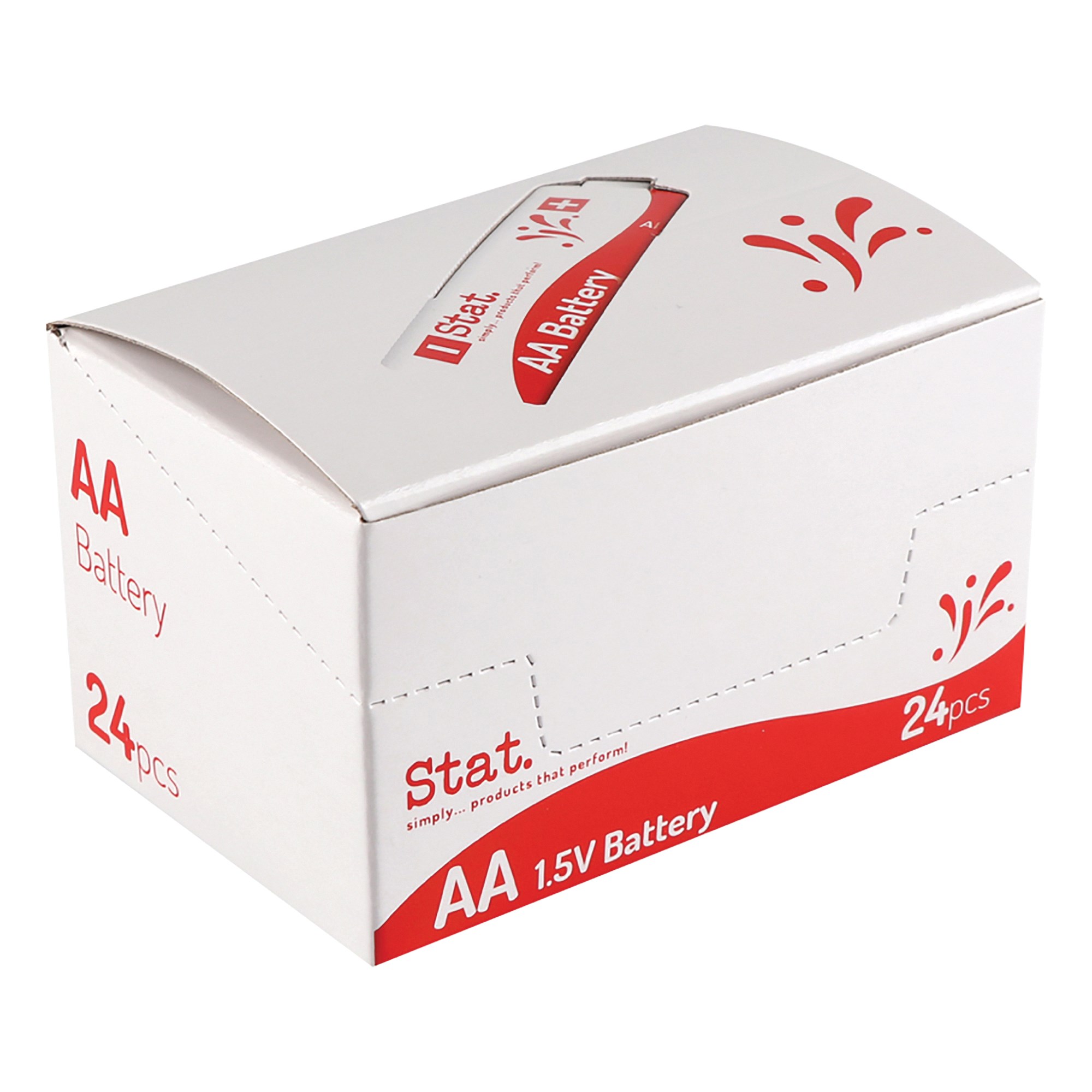 Stat Alkaline Battery Size AA Bulk Box  Of 24