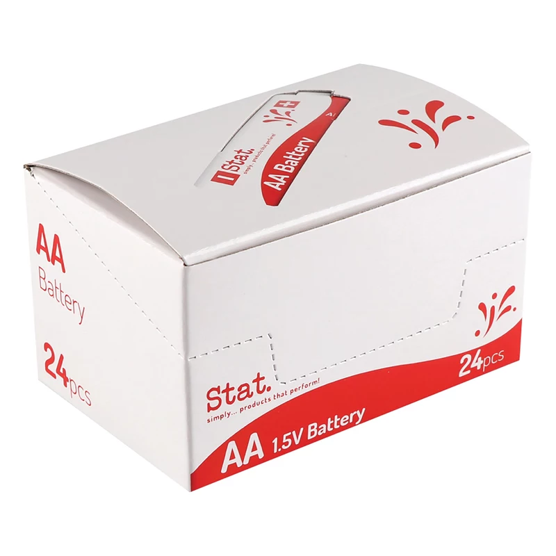 Stat Alkaline Battery Size AA Bulk Box  Of 24