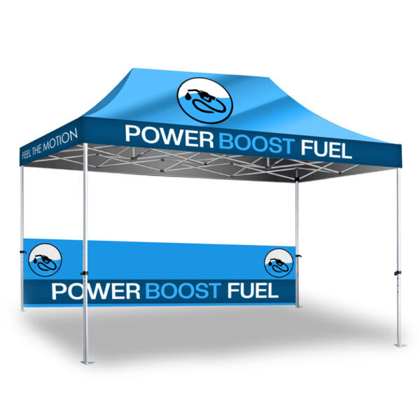 Gazebo 4.5m Unit, Half Wall, Dye Sub