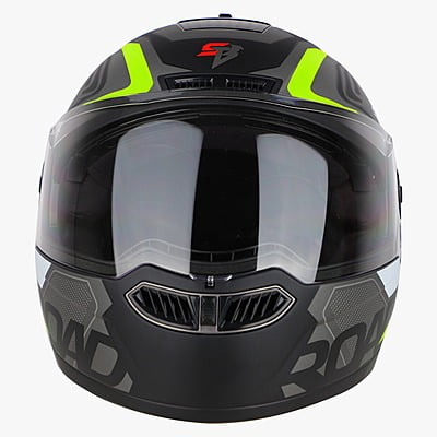 STEELBIRD SBA-7 ROAD MATT BLACK/NEON C/V (L)