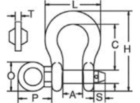 CROSBY, G-209R, ROV SHACKLE