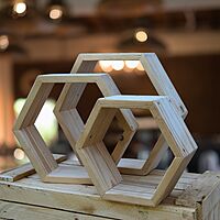 Hexagon Wall Shelf Set (Set of 3)