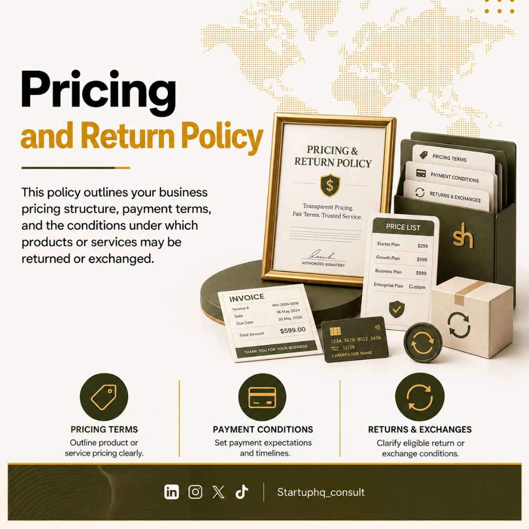 Pricing And Return Policy