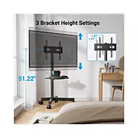 Roller TV Stand Display Up to 65" MODEL YD1500 | BRACKETS