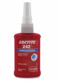 242™ Threadlocker, Medium Strength, 50 mL, 1/4 in to 3/4 in Thread, Blue